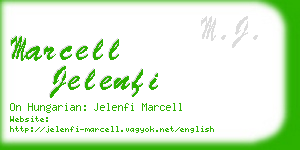 marcell jelenfi business card